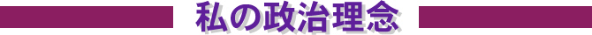 私の政治理念｜やまのまいこ｜山野麻衣子